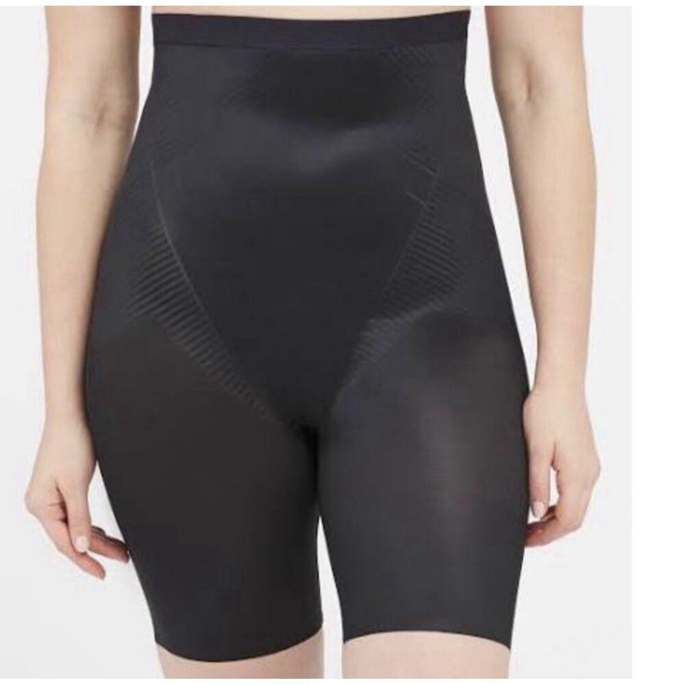 Spanx Thinstincts 2.0 High Waist Shapewear Short In Black Sz Medium New